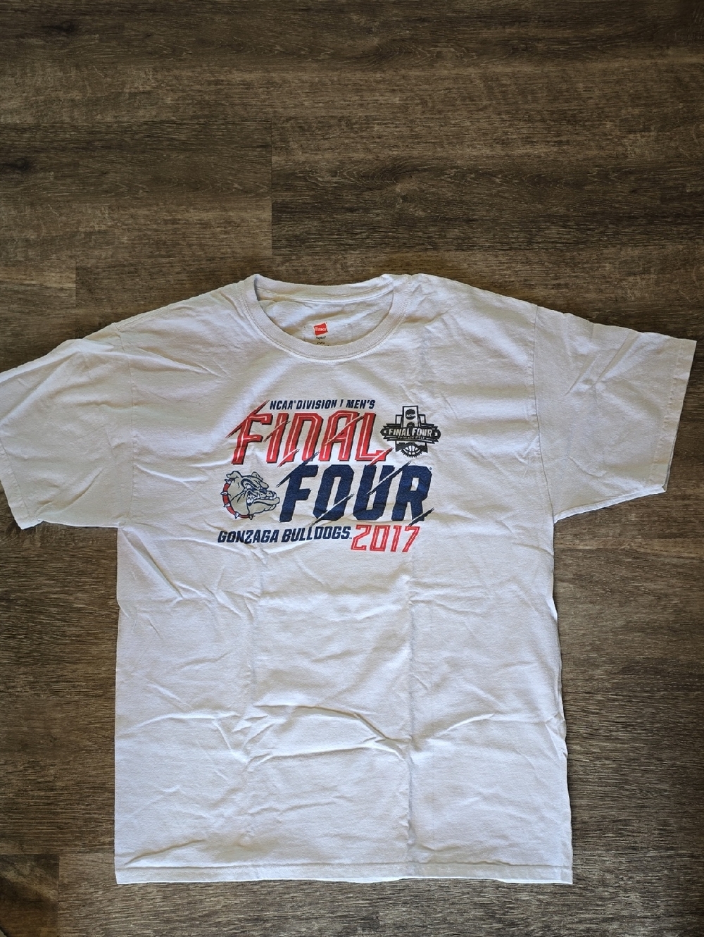 Hanes White Gonzaga Bulldogs Final Four 2017 Graphic Tee